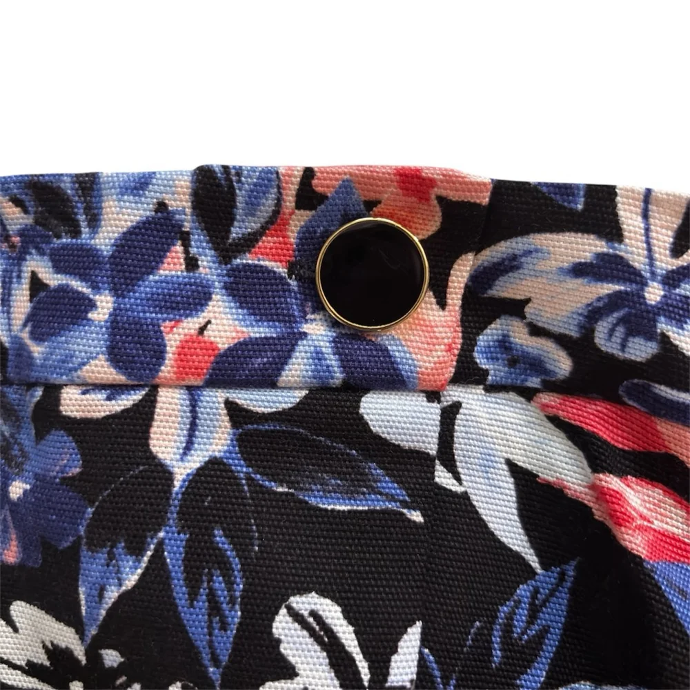 Talbots Floral Pencil Skirt Navy Pink White Blue Size 10 - Picture 5 of 12